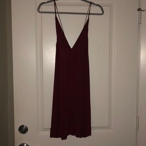 Free People Maroon Slip Dress